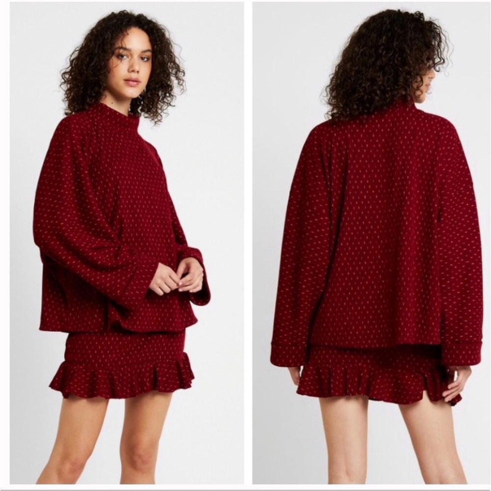 SOLD!!! 2 pc Free People Set the Mood Top & Skirt Set